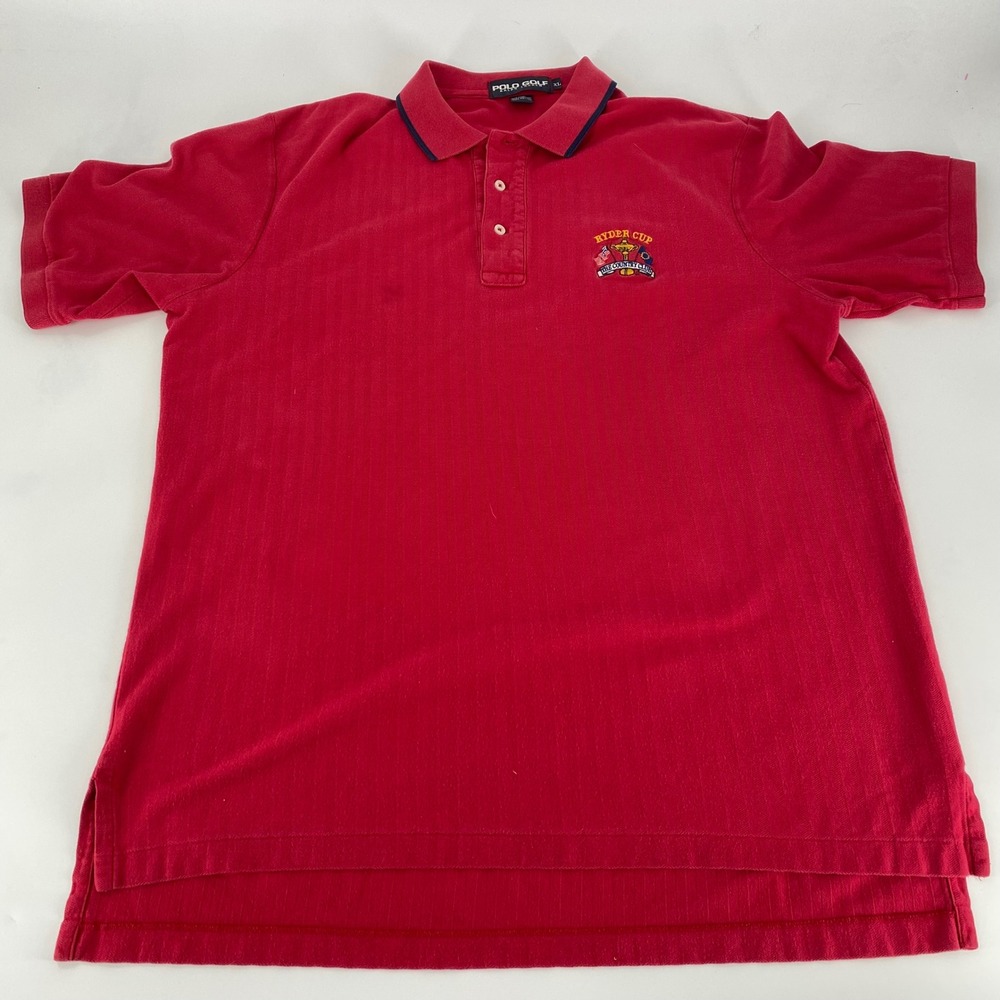 Polo Golf Ralph Lauren Mens Red Ryder Cup Embroidered Short Sleeve Polo Shirt XL